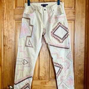 VINTAGE Ralph Lauren Villa Americana Patchwork Denim Jeans